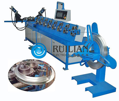Galvanized Sheet Steel Flange Forming Machine 25KVA Spiral Duct Machine