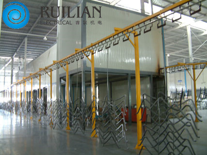 Industrial Hardware Parts Spray Painting Production Line 120KW